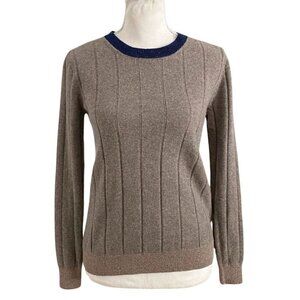 CHLOÉ STORA PARIS NAMASTE MERINO WOOL CASHMERE BLEND GLITTER SWEATER PULL - 0